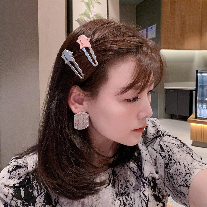 Wholesale Sweet Cool Hot Girl Y2K Star Hairpin Women's  Side Clip