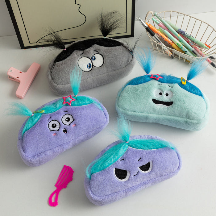 Wholesale Funny Fried Plush Large Capacity Cartoon Pencil Bag JDC-PB-DongJ005