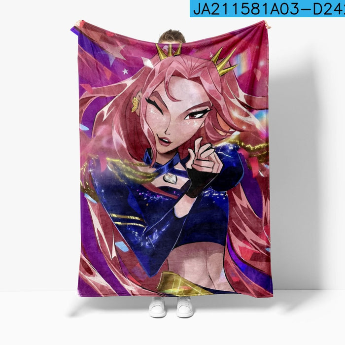 Wholesale Anime peripheral cute blanket nap blanket flannel print for warmth