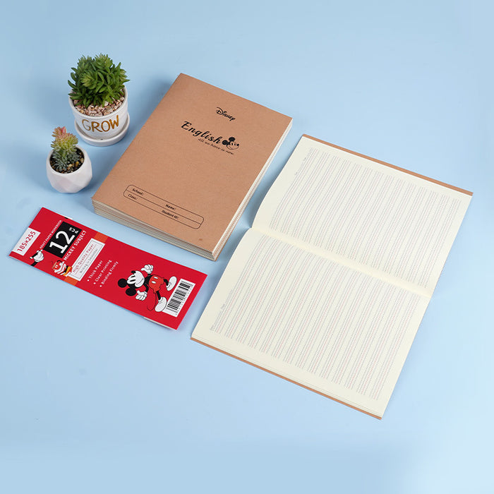 Wholesale 12pcs lined notebook cowhide simple high value student notebook English notebook