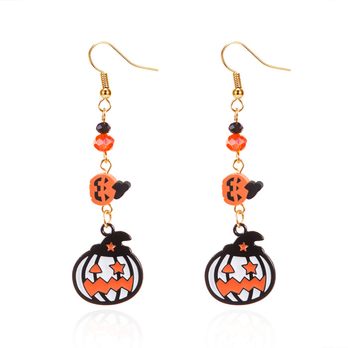 Wholesale  earrings for women,  personalized skull bat pumpkin ghost pendant  earrings