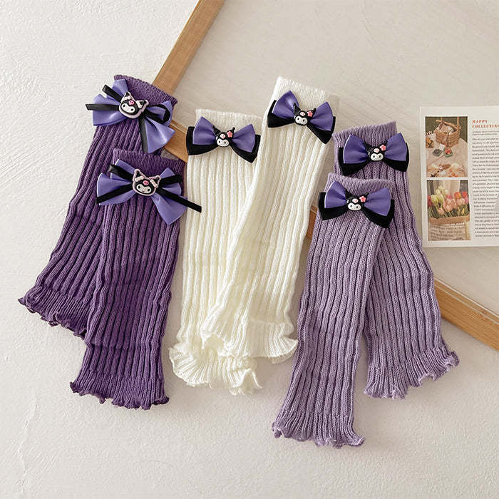 Wholesale Socks Girls'  Spring and Autumn Lolita Wool Knitted Warm Leg Pile Middle Tube Shallow Leg Cover