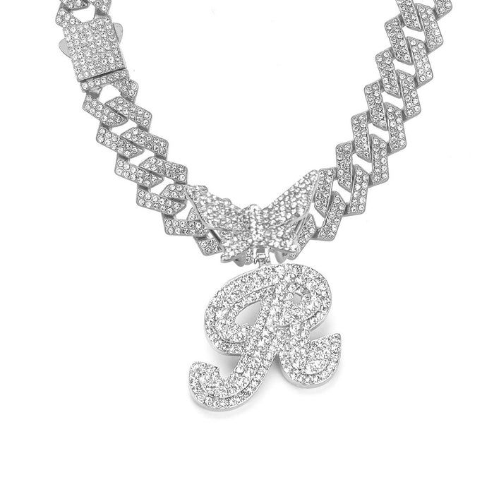 Wholesale Alloy rhinestone pendant necklace