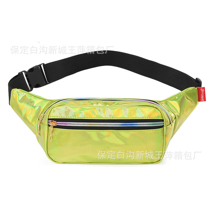 Wholesale Laser Bright Face Waist Bag Mobile Phone Storage Fashion Crossbody Chest Bag Running Casual Outdoor Sports Bag