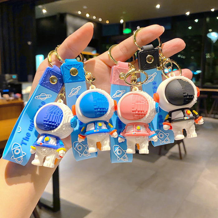Wholesale rubber car bag pendant astronaut &  spaceman keychain