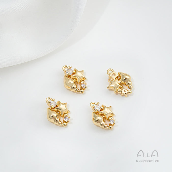 Wholesale Gold pendant, handmade bracelet, ear jewelry, pendant accessories