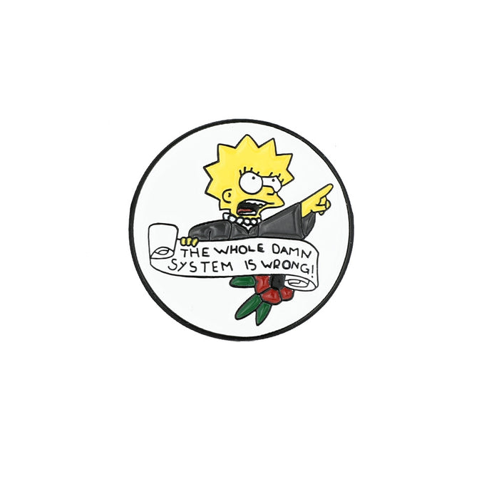 Wholesale Cartoon Simpsons Brooch Alloy Oil Dropping Badge Bag Clothes Accessories