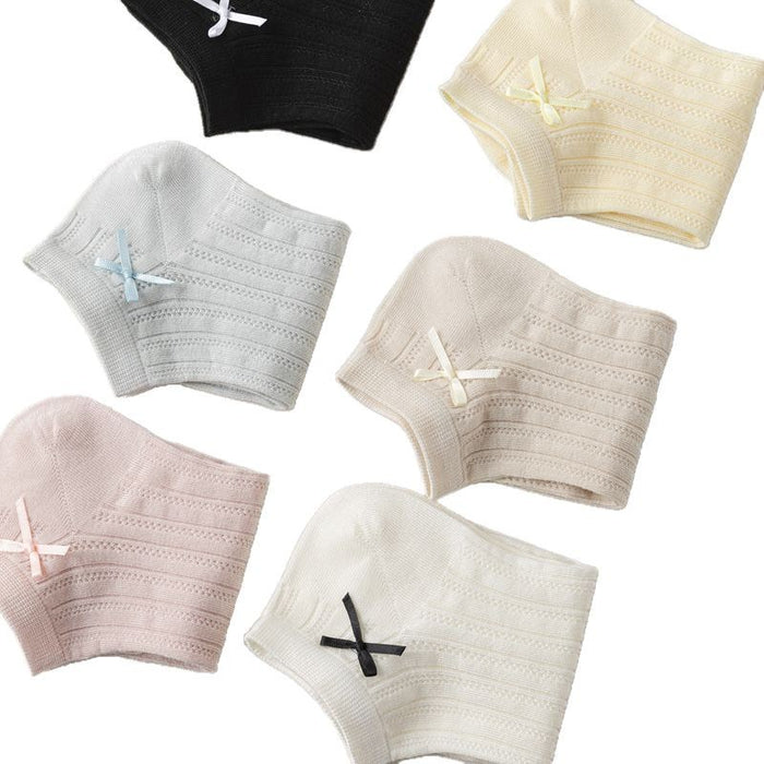 Wholesale Mesh small bow solid color boat socks short socks thin