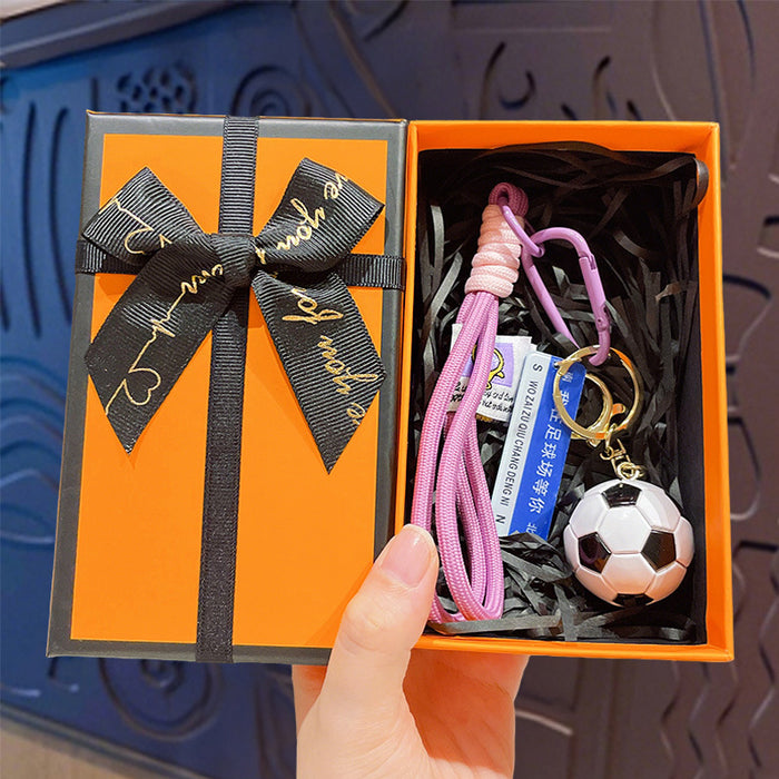 Wholesale Cartoon Football Trophy Keychain ABS Purple Car Key Accessory