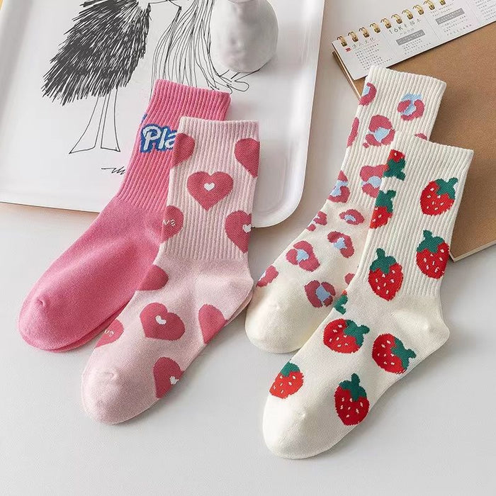 Wholesale Socks for children, mid length stockings, women's lines, personality, women's socks