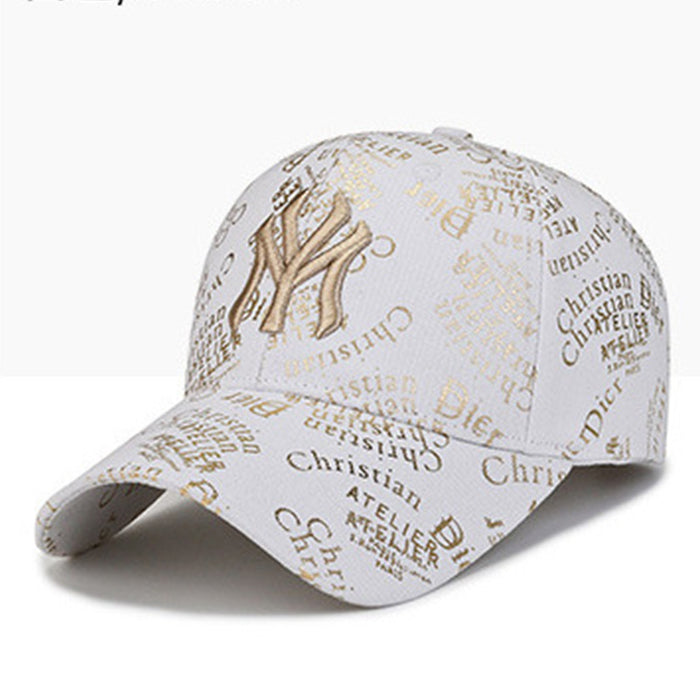 Wholesale Hat Embroidered Hat Fashionable and Versatile Sunshade Duck Tongue Hat Outdoor Sports Sunscreen Baseball Hat