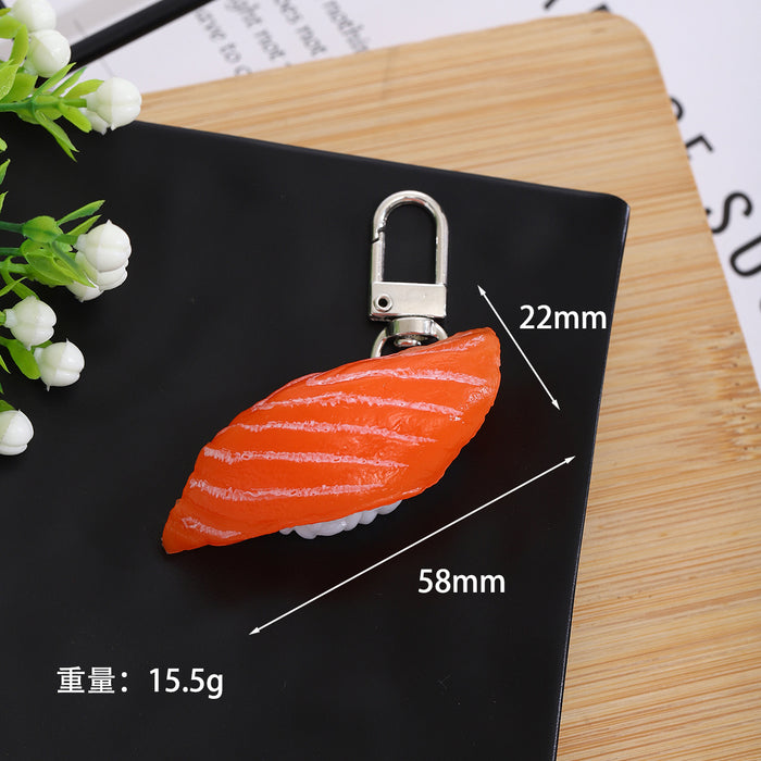 Wholesale PVC Sushi Keychain Food Toy Accessory for Bag Charm or DIY Craft Gift MOQ≥2
