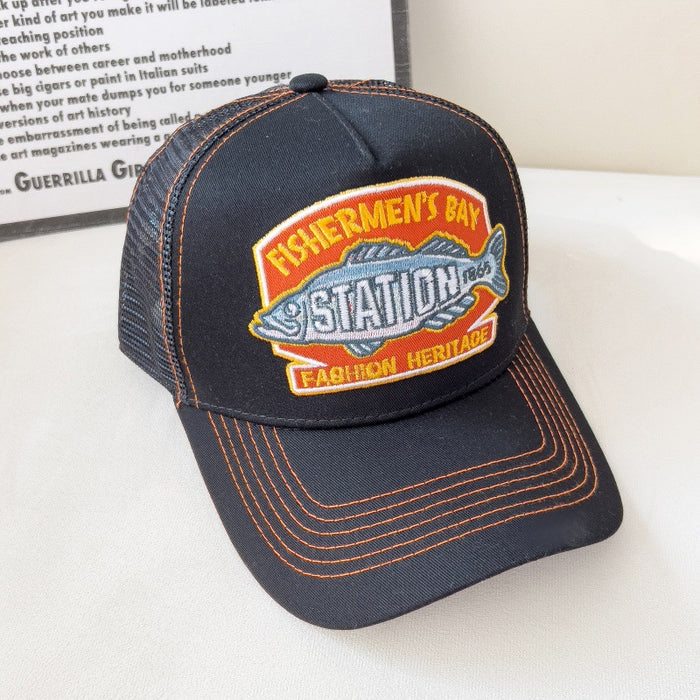 Wholesale Baseball Cap Hip-Hop Mesh Breathable Large Brim Peaked Cap for Adults