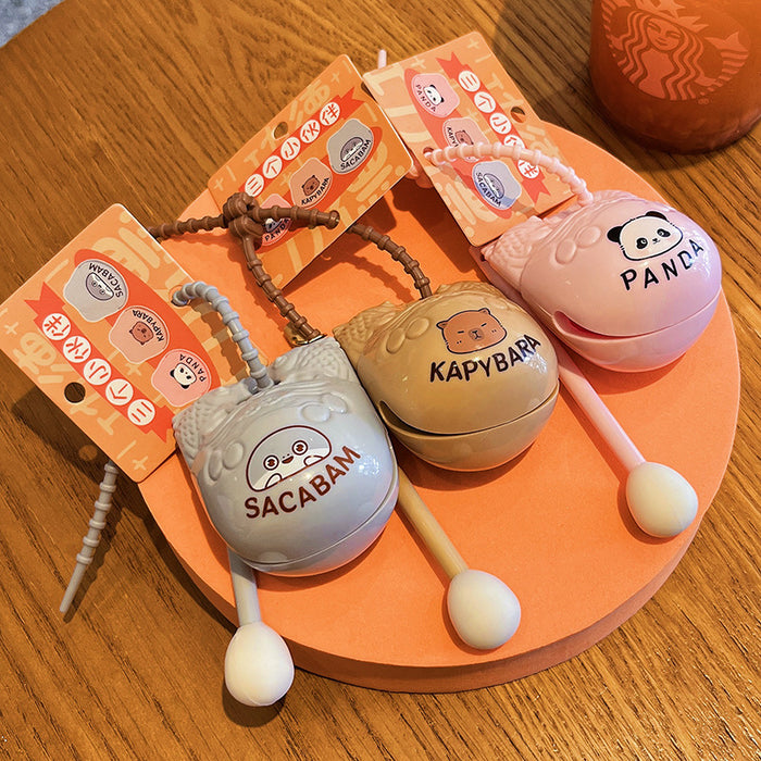 Wholesale Decompression Wooden Fish Cappibala Keychain