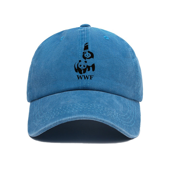 Wholesale Printed baseball cap for outdoor leisure, sun shading, washed retro trend, duckbill cap