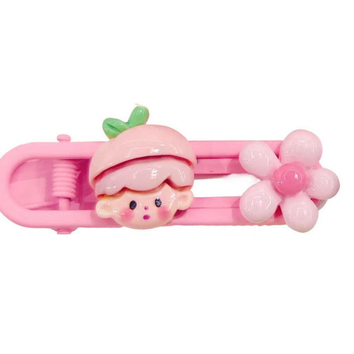 Wholesale  New Children's Cartoon Hairpin Headwear Girly  Side Bangs Candy Color Girls' Hair Accessories Hairpin