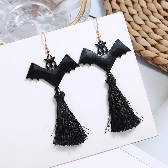 Wholesale Halloween Series Skull Spider Pumpkin Alloy Earrings JDC-ES-HengX006