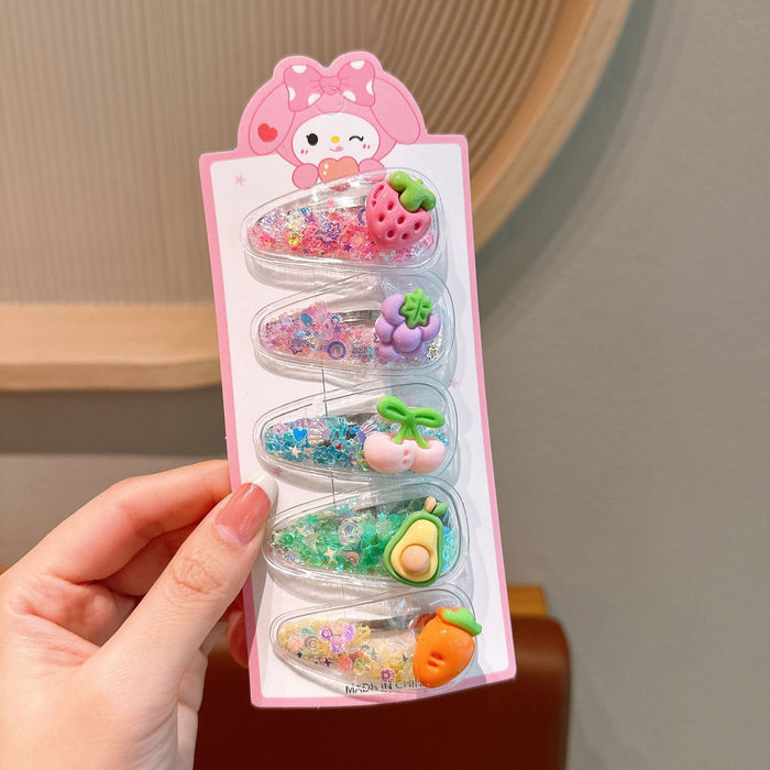 Wholesale Children's Quicksand Cartoon Resin Hairpin JDC-HC-Qinwen002