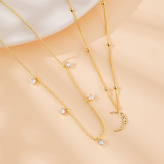 Wholesale Fashionable Titanium Steel Zircon Necklace with Personalized Light Luxury and Versatile Zircon Clavicle Chain