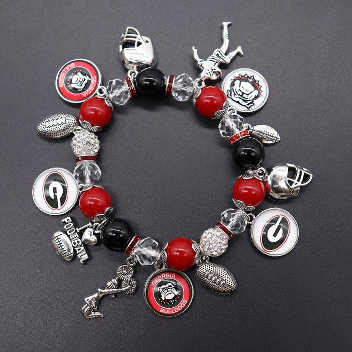 Wholesale Soccer Team Stretch Beaded Bracelet Unisex Steelers Saints