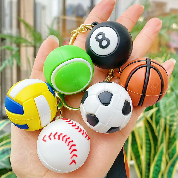 Wholesale 10PCS PVC World Cup ball keychain