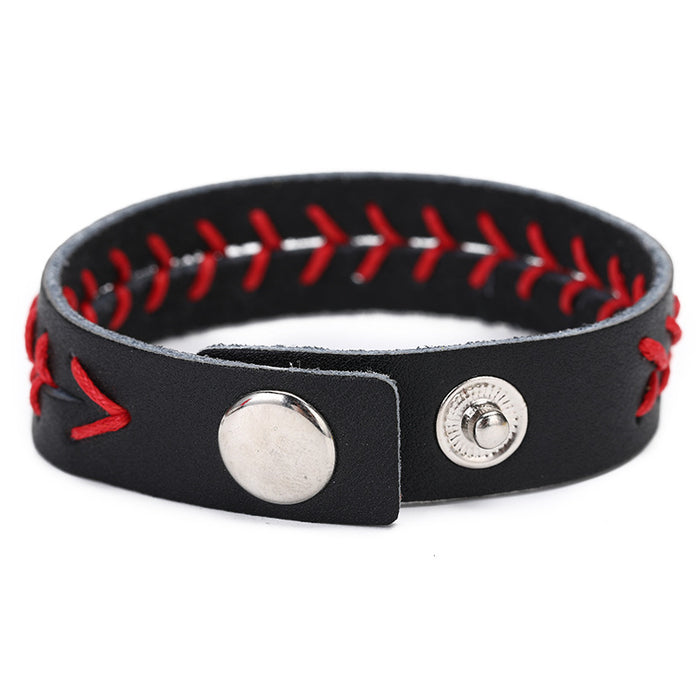 Wholesale Wax Thread Stitched Baseball Bracelet JDC-BT-Shengy006