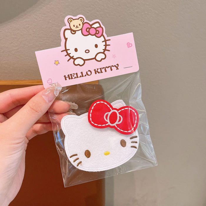 Wholesale cute cat  embroidery Hair Clips