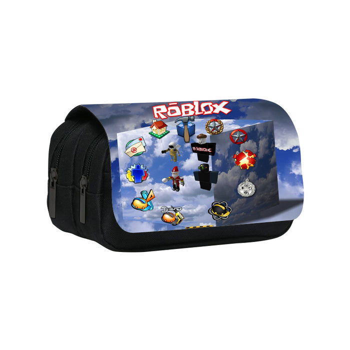 Wholesale Printing Double Layer Pencil Bag Cartoon Storage Bag