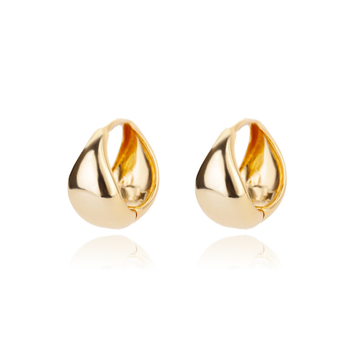 Wholesale Stainless Steel Fashion Simple Gold-plated Oil Drop Earrings