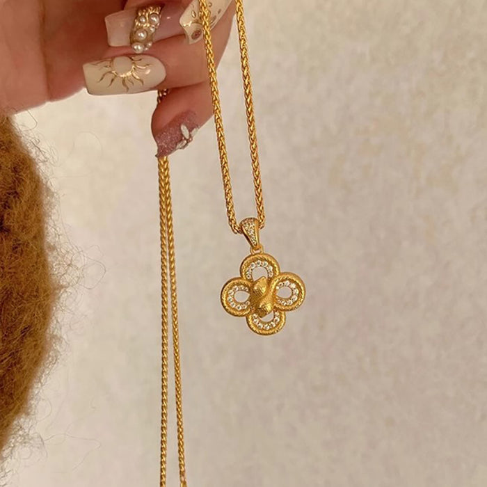 Wholesale Zircon necklace new niche design titanium steel non fading collarbone chain