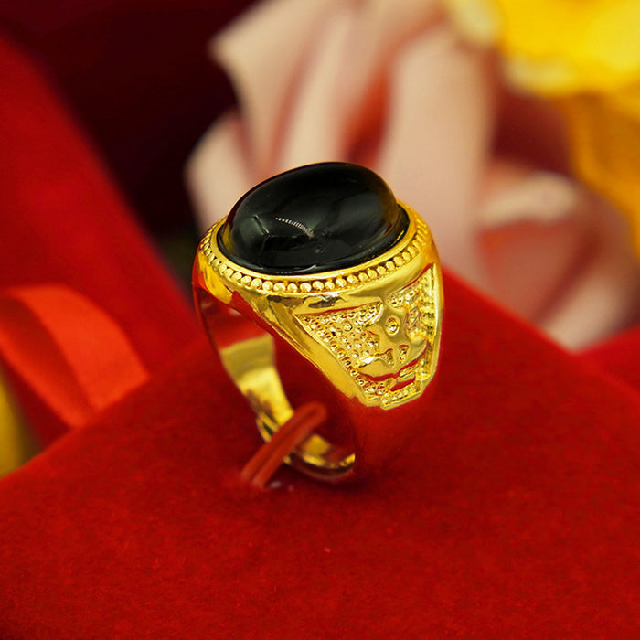 Wholesale Brass gold-plated ring set in men's style