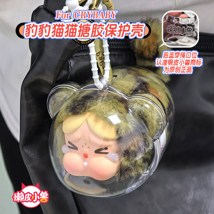 Wholesale  leopard cat series glue-elastic transparent protective case