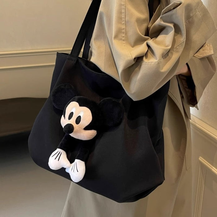 Wholesale Canvas Bag College Student Portable Satchel All-match Large Capacity School Bag Casual Simple Hand Cartoon Shoulder Bag