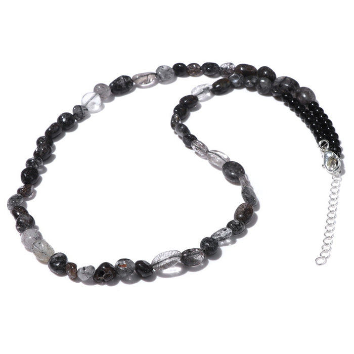 Wholesale Stone necklace irregular natural stone handmade jewelry sweater chain