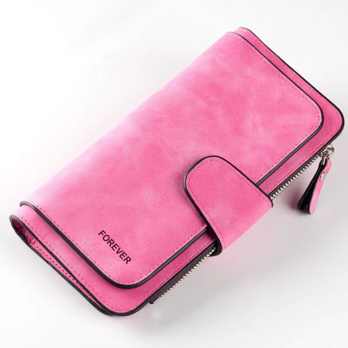 Wholesale Matte PU Leather Clutch Bag Long Large Capacity Wallet JDC-WT-Haok001