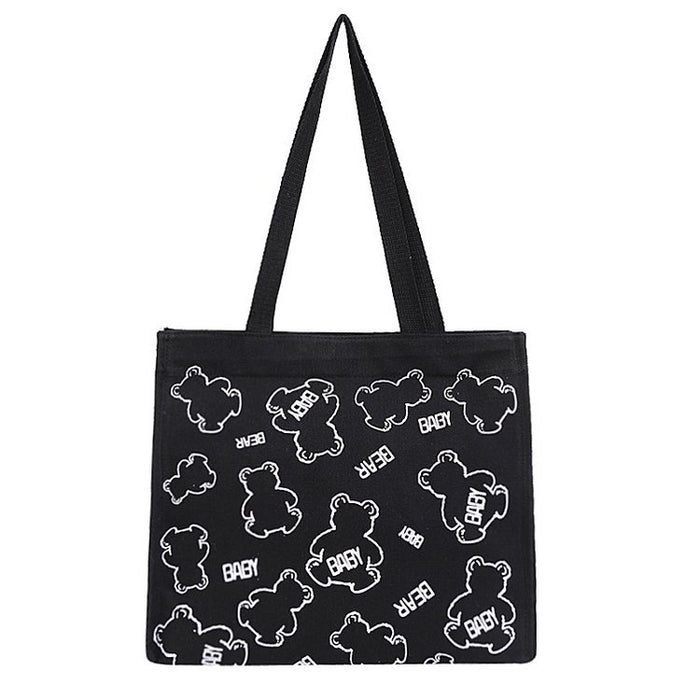 Wholesale Bag New Japanese Cartoon Printed Canvas Bag, Large Capacity Hand-held Shoulder Bag Female Student Tutoring Bag JDC-HB-YT003