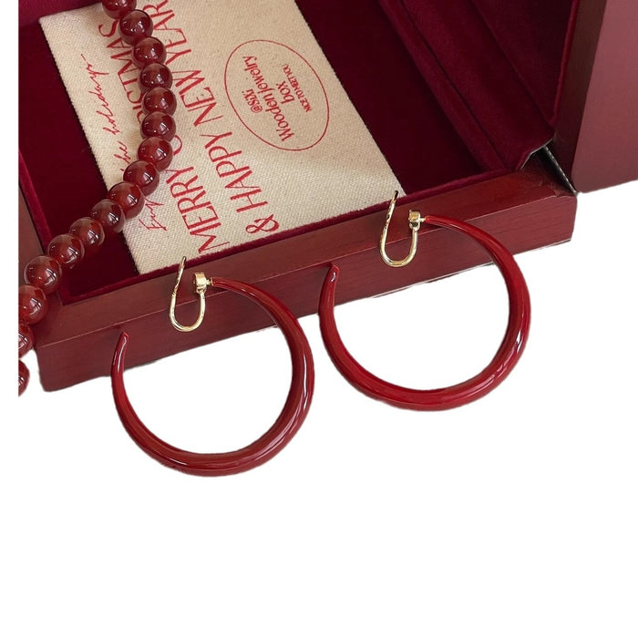 Wholesale Retro large ear rings and earrings for women, versatile and luxurious for daily use. No ear holes, female ear clips, earrings