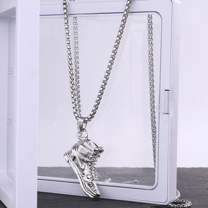 Wholesale Stainless Steel Basketball Shoes Necklace JDC-NE-Zheq002