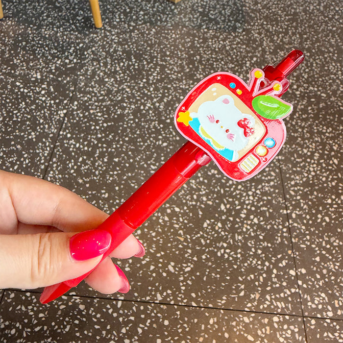 Wholesale Cartoon apple-shaped ballpoint pen clip