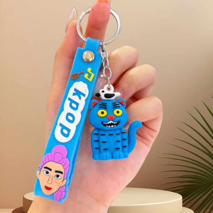 Wholesale Cartoon and anime peripheral silicone figurine keychain
