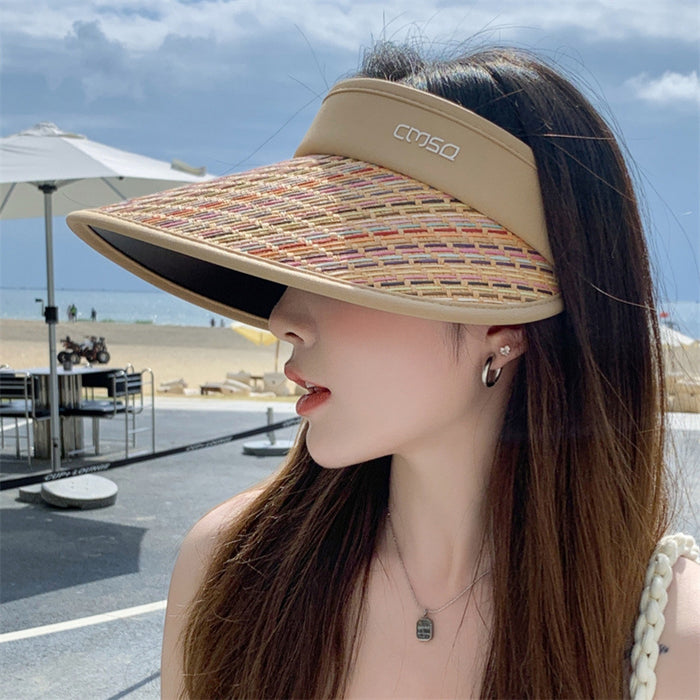 Wholesale Empty top hat, fashionable and versatile, outdoor UV resistant sun hat, sunshade and sun protection hat