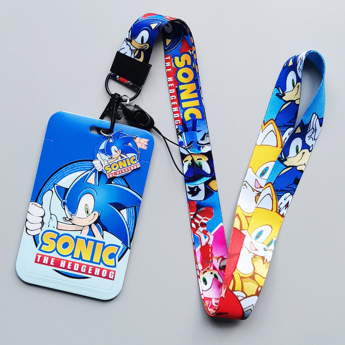 Wholesale 10pcs Students cartoon Lanyard Keychain Card Set