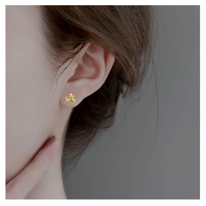 Wholesale Yumo Colored Clover New Earnail Mixed Resin Earring Set Simple