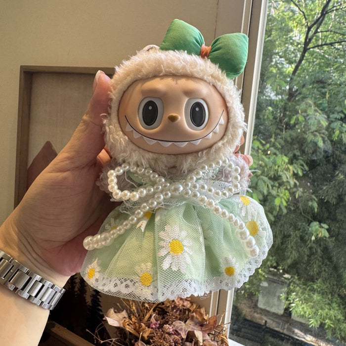 Wholesale Clothing set with bow and pearl lace skirt,  boo doll clothing and accessories