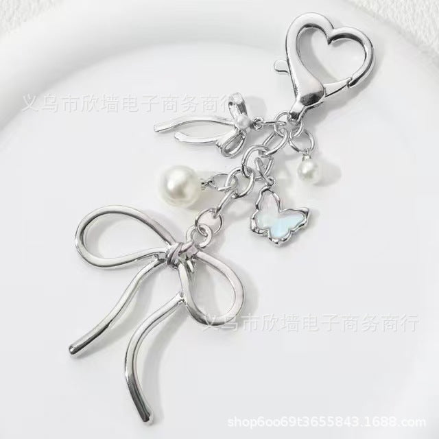 Wholesale alloy ribbon bow series French high-end all-match temperament key chain