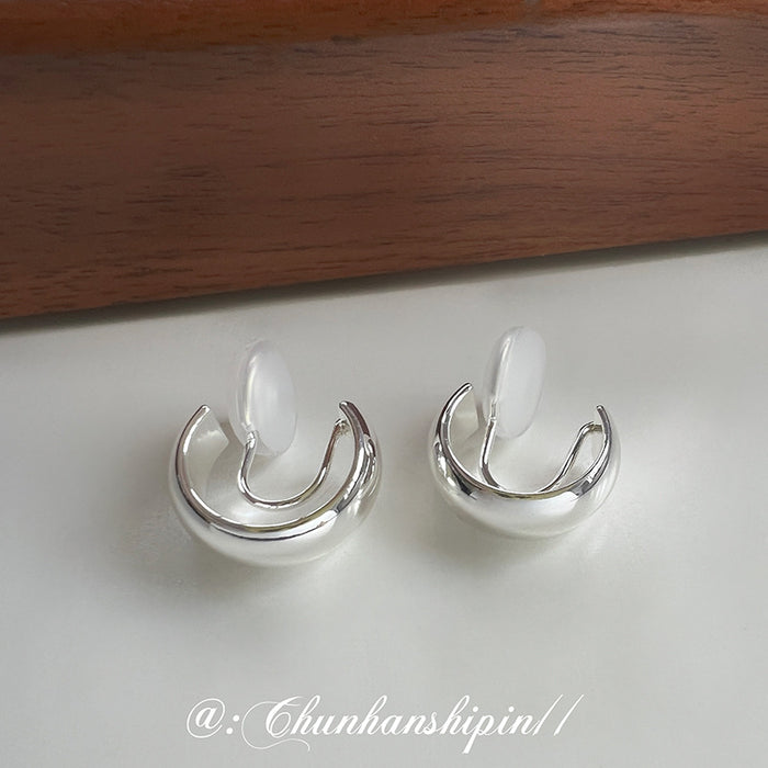 Wholesale Metal painless ear clip, high-end feeling, light luxury ear accessories, women's fashion, versatile ear rings, no ear holes