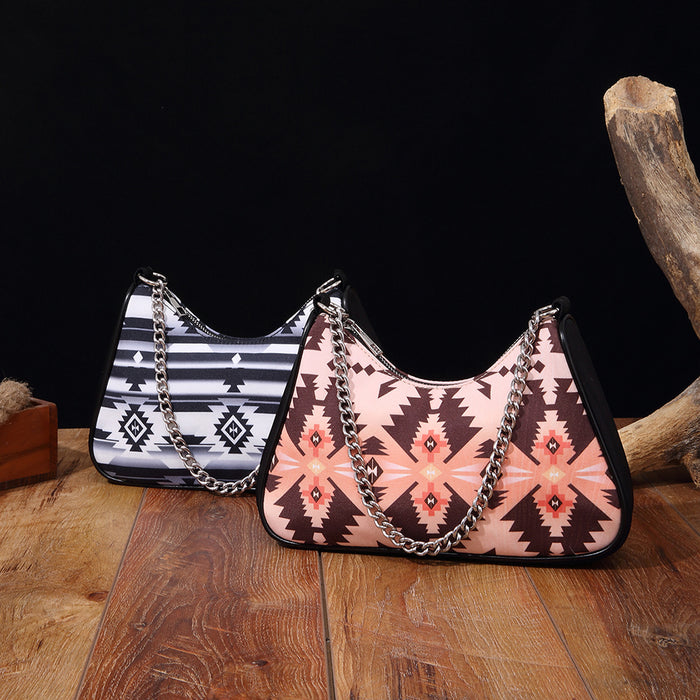 Wholesale Aztec Bohemian style one-shoulder crossbody handbag for women