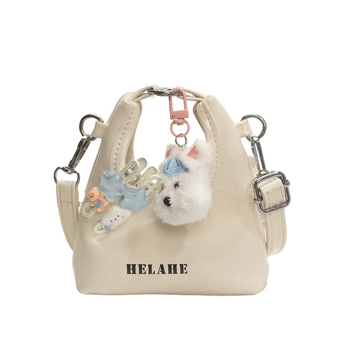 Wholesale Kids' Retro Oiled Leather Mini Cute Puppy Crossbody Shoulder Bags