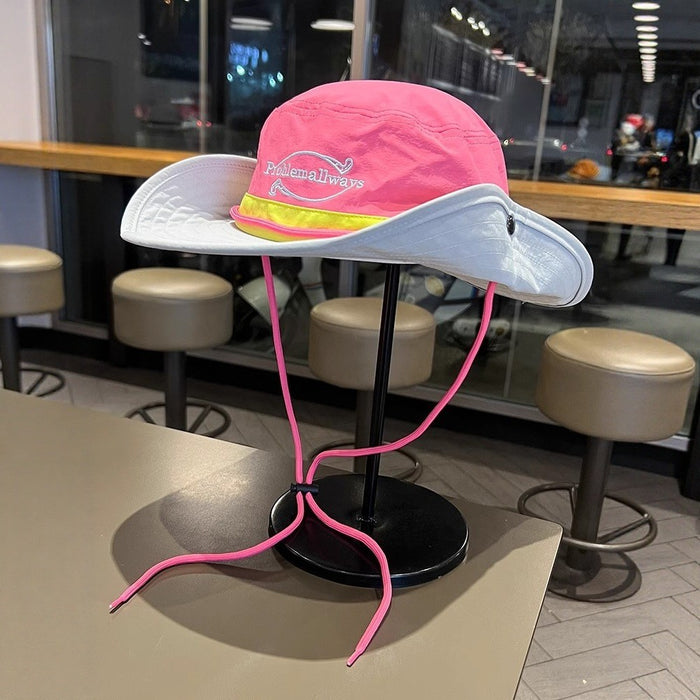 Wholesale Letter Fisherman Hat Women's Summer Outdoor Hiking Sunshade Mountaineering Hat