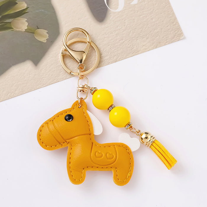 Wholesale Cute leather pony keychains